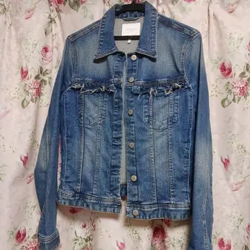 프린지 디자인 데님 자켓