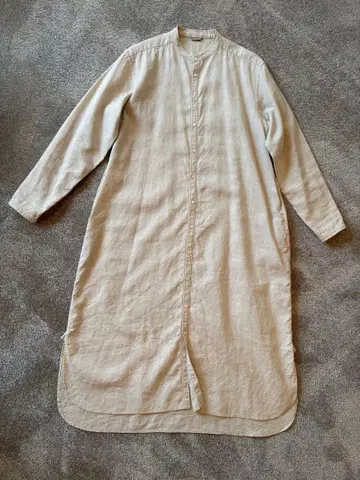 ARTS & SCIENCE 라미린넨 셔츠 원피스 베이지 긴팔