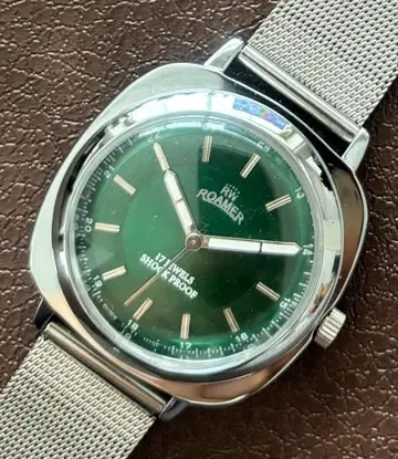 빈티지 ROAMER 수동 와인딩 시계 남성용 손목시계