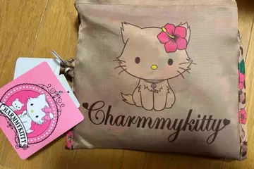 챠미 키티 쇼핑백 브라운 에코백 아베일 하이비스커스