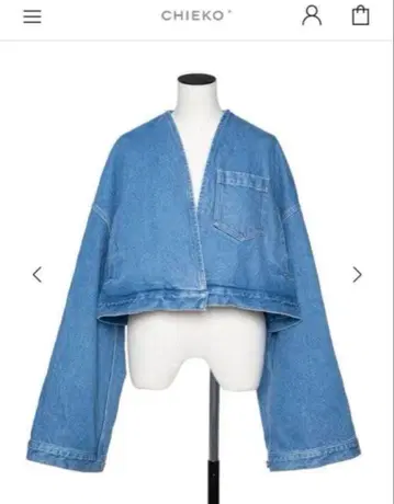새상품급 chieko+ denim TEDDY sky 36 데님 자켓