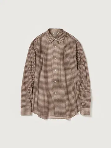 AURALEE AIRY LIGHT COTTON CHECK SHIRT