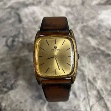 [ 작동품 ] 유니버셜 제네바 수동 와인딩 여성용 손목시계 골드 다이얼