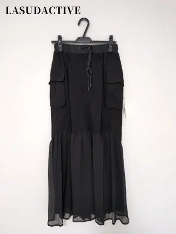 야마다야 러쉬 LASUDACTIVE 블랙 롱 스커트