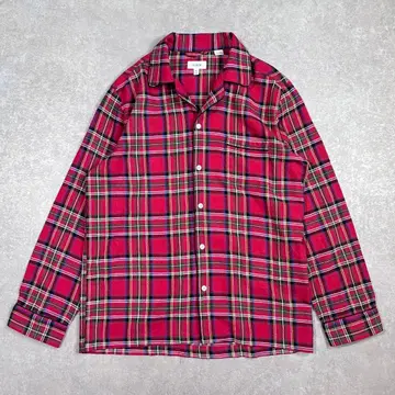 [ 컨디션 최상 ] JCREW 플란넬 파자마 셔츠 레드 타탄 체크 M