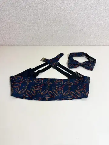 Salvatore Ferragamo 카머밴드 나비 넥타이 set