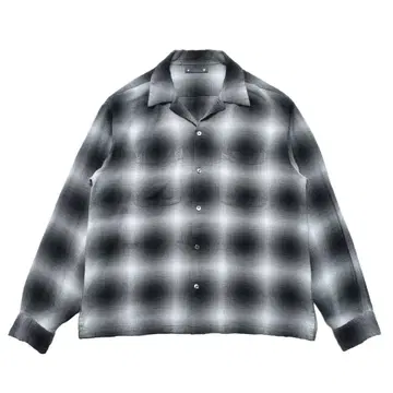 MINEDENIM 마인 데님 신상 새상품 오픈 카라 체크 셔츠 2