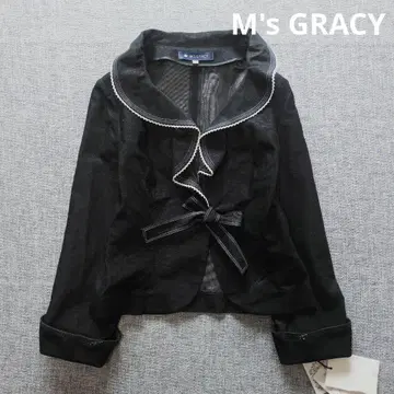 엠즈 그레이시 택 포함 새상품 스트레치 데님 리본 포함 자켓