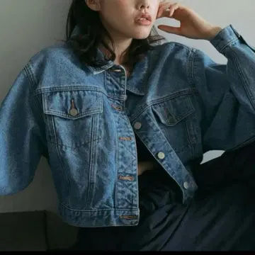 anuke 숏 데님 자켓