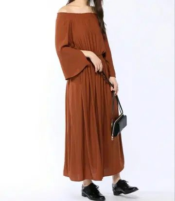 JEANASIS 지나시스 2WAY 스모킹 원피스 브라운