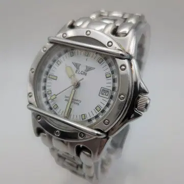 153 작동 엘르진 200M FK-955E 화이트 다이얼 데이트