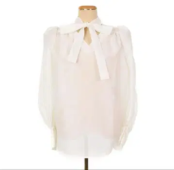 세인트 세실리아 St.cecilia 시어 리본 블라우스 보타이 오간자