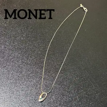 MONET 모네 목걸이 실버 컬러 드롭 각인 있음