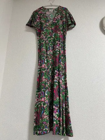 아무아르카프리스 취급 옹주 프랑스제 페이즐리 원피스 S