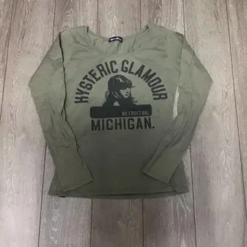 HYSTERIC GLAMOUR 긴팔T셔츠 올리브