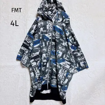 FMT 4L 빅 사이즈 올 패턴 후드티 판초 개성파 빅 실루엣 빅 루즈
