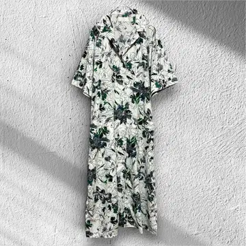 HARE 셔츠 원피스 꽃무늬 원피스 벨트 포함 원피스