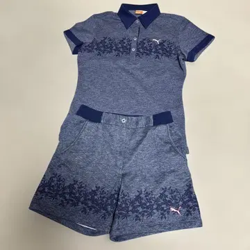 PUMA 여성용 피케 셔츠 숏팬츠 세트