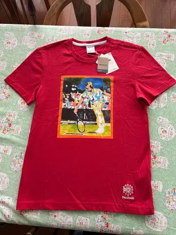 Reebok [택 포함 새상품] 리복 [테니스 아트 프린트] T셔츠