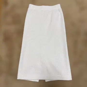 미사용 TOMORROWLAND 파일 슬릿 스커트 화이트 34