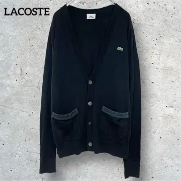 LACOSTE 라코스테 V넥 악어 로고 자수 가디건