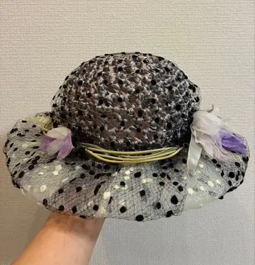 새상품급 GINZA vogue 전체 레이스 모자 플라워 긴자 보그 햇