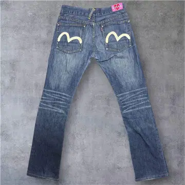 EVISU 에비수 청바지 갈매기 페인트 데님