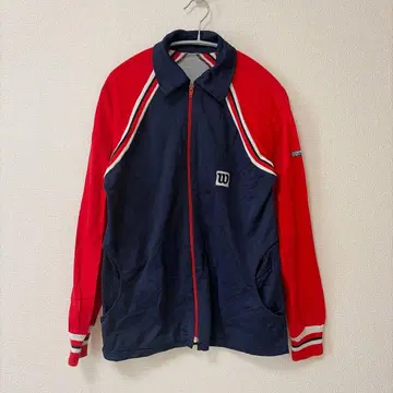 [레어] Wilson 윌슨 트랙 자켓 저리 네이비 x 빨간색 L 상당