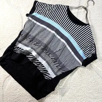 [ 개성파 ] 보더 티셔츠 여성용 40 새상품급 일본제 앙크로셰