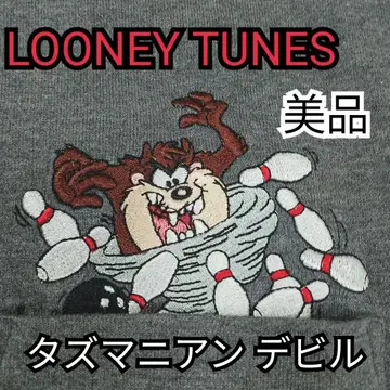 [ 새상품급 90's ] 루니튠즈 태즈매니안 데빌 T셔츠 자수 포켓