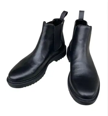 새상품급 GU 리얼 가죽 사이드 고어 부츠 천연 가죽 첼시 부츠