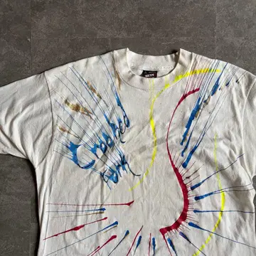 90s USA제 프룻 오브 더 룸 빈티지 T셔츠 화이트 L 아트