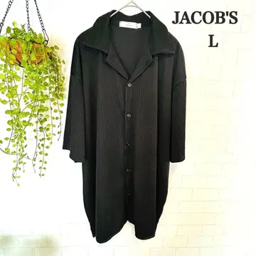 [ JACOB'S ] 플리츠 오버 사이즈 셔츠 블랙 남성용 L