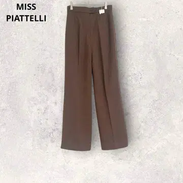 [미사용] 미스피아테리 와이드 팬츠 브라운 M 울 100% 심플