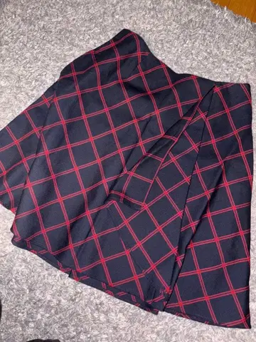 브룩스브라더스 새상품급 플레어 스커트 울 체크 무늬