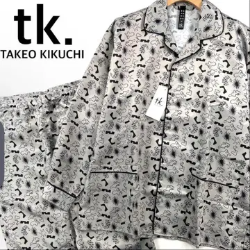 새상품 미사용 tk. 다케오 키쿠치 올 패턴 룸웨어 파자마 그레이 L