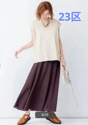 [ SLOW/세탁 가능 ] 앤티크 플라워 프린트 스커트 23구