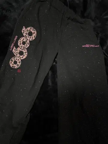 9090girl OG 로고 글리터 스웻 팬츠