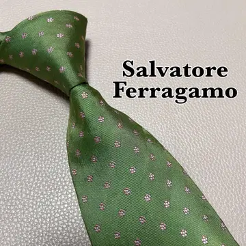 살바토레 페라가모 넥타이 스트라이프 비즈니스 수트 실크