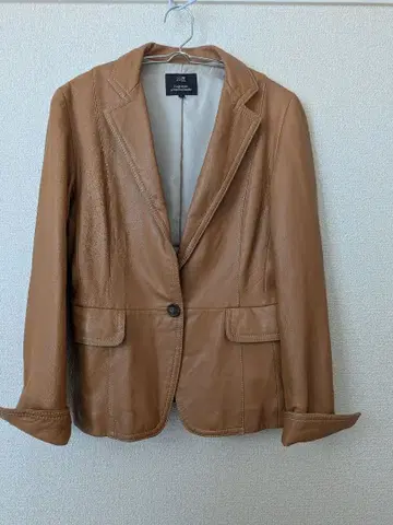 23구 브라운 가죽 테일러드 자켓 사이즈 40