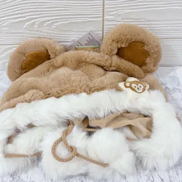 상하이 디즈니 더피 복슬복슬 팬캡 폼폼 달린 모자