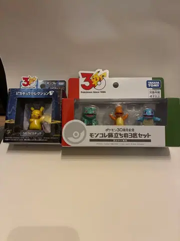 포켓몬 30주년 몬코레 여행의 3마리 관동 노래하는 피카츄 세트