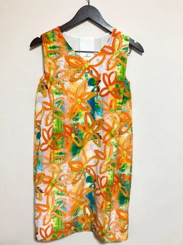 35주년 LOUNIE 콜라보 꽃무늬 원피스 S 클리닝 완료