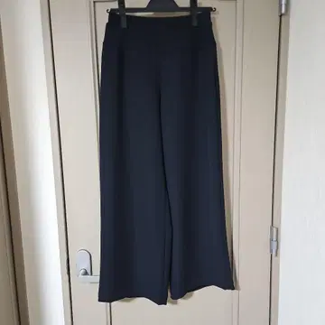 BEARDSLEY 비어즐리 나고미 허리 리브 와이드 팬츠 네이비