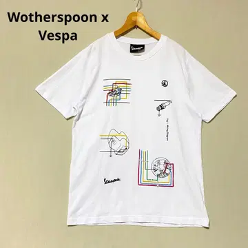 Wotherspoon x Vespa 콜라보 T셔츠 코튼 L