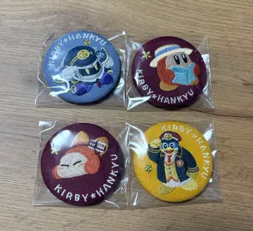 커비 자수 캔뱃지 한큐 콜라보