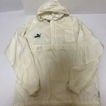 PUMA 크림색 나일론 자켓 패커블 M