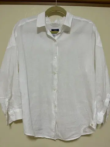 SHIPS Baird McNutt 린넨 100% 화이트 긴팔 셔츠