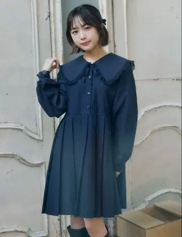 merry jenny 메리제니 나에나노 콜라보 리본 플리츠 원피스