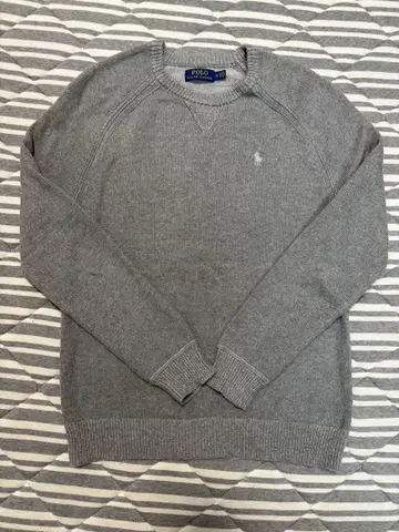 Polo 그레이 크루넥 스웨터